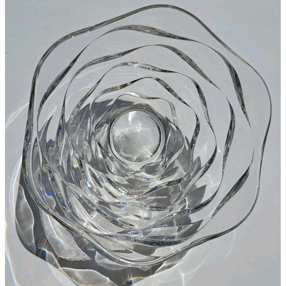 Vtg NOS Noble Excellence Bowl Clear 24% Lead Crystal Hand Blown Hand Cut. 11 - Picture 7 of 7